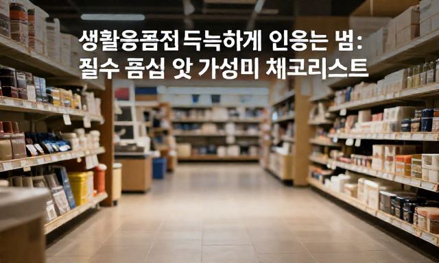 생활용품점 관련 이미지 - 생활용품점 똑똑하게 이용하는 법: 필수 품목 및 가성비 체크리스트